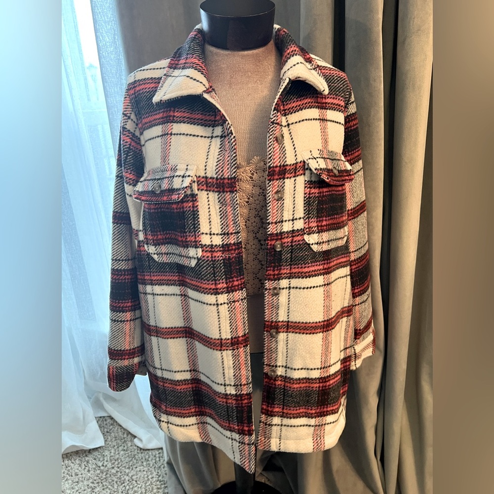 Plaid  women shacket size small